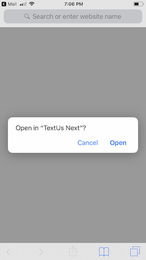 Downloading and Opening the TextUs Next Mobile Application